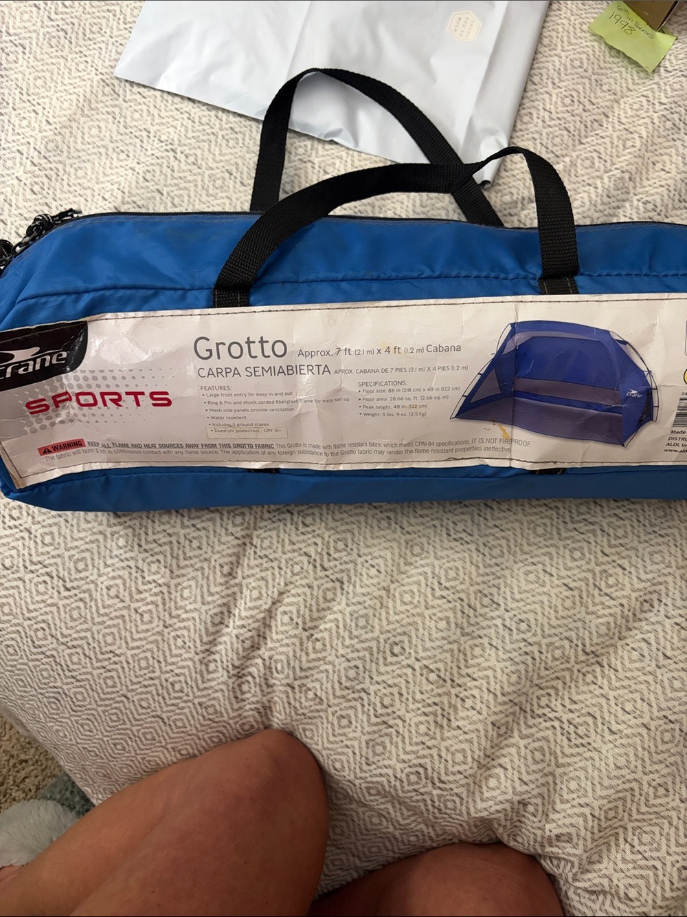 Crane Sports Grotto Blue Duffel Carry Bag